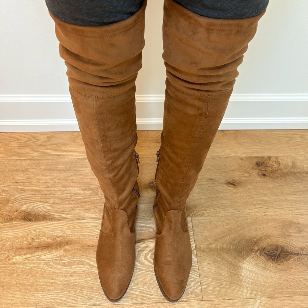 Knee-high Nobuck Boots Made in Brazil - Picture 2 of 10